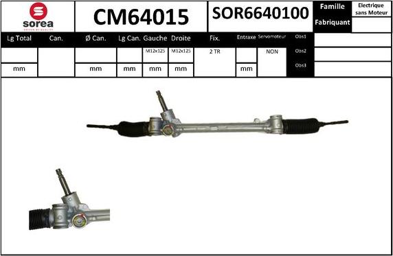 SNRA CM64015 - Рульовий механізм, рейка autocars.com.ua