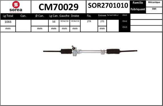 SNRA CM70029 - Рульовий механізм, рейка autocars.com.ua