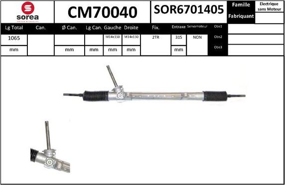 SNRA CM70040 - Рулевой механизм, рейка autodnr.net