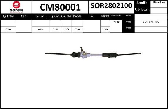 SNRA CM80001 - Рульовий механізм, рейка autocars.com.ua