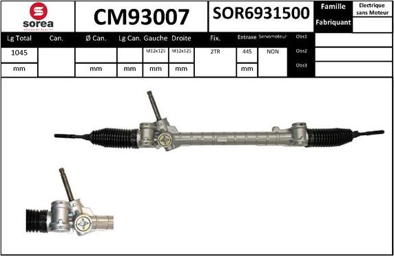 SNRA CM93007 - Рулевой механизм, рейка avtokuzovplus.com.ua