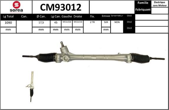 SNRA CM93012 - Рулевой механизм, рейка autodnr.net