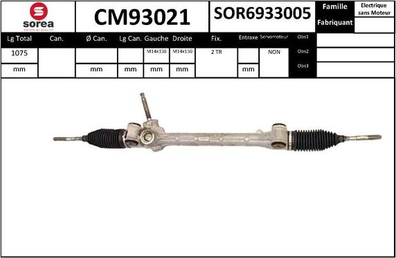 SNRA CM93021 - Рульовий механізм, рейка autocars.com.ua