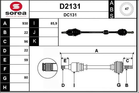 SNRA D2131 - Приводний вал autocars.com.ua