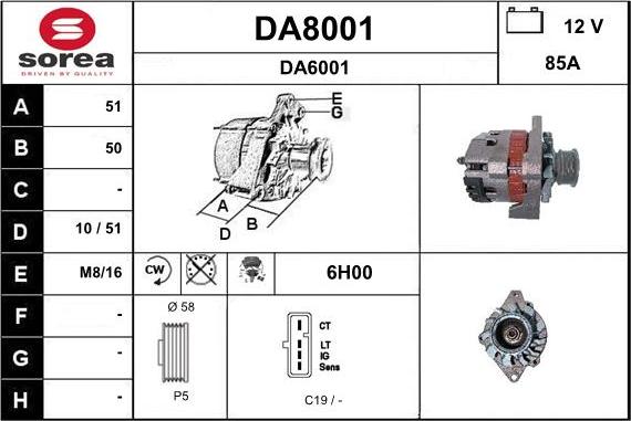 SNRA DA8001 - Генератор autodnr.net