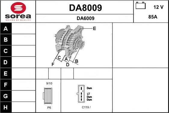 SNRA DA8009 - Генератор autodnr.net