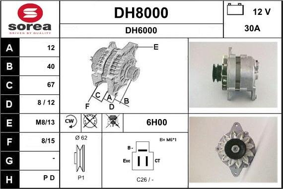 SNRA DH8000 - Генератор autocars.com.ua