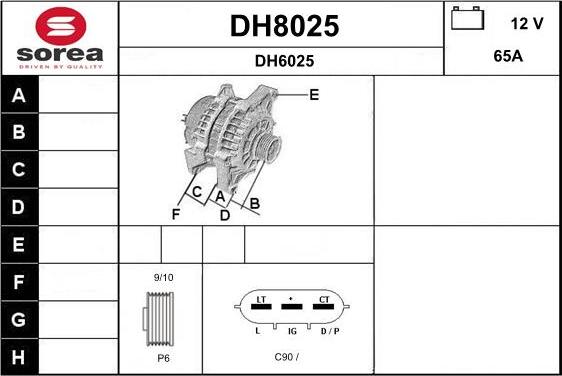 SNRA DH8025 - Генератор autocars.com.ua