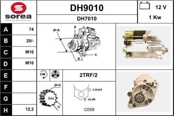 SNRA DH9010 - Стартер avtokuzovplus.com.ua