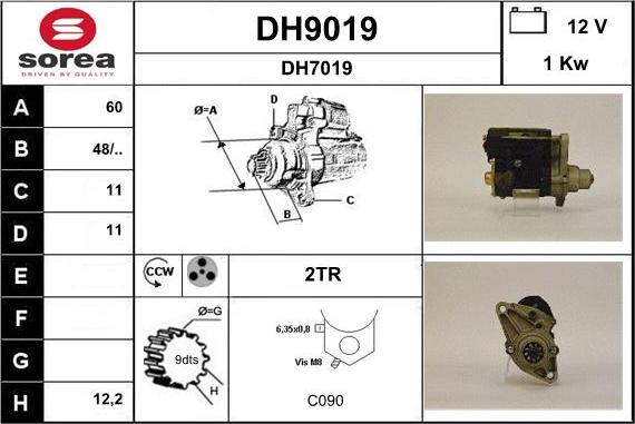 SNRA DH9019 - Стартер autodnr.net