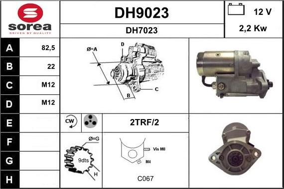 SNRA DH9023 - Стартер autocars.com.ua