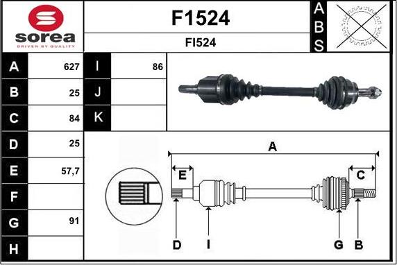 SNRA F1524 - Приводной вал autodnr.net