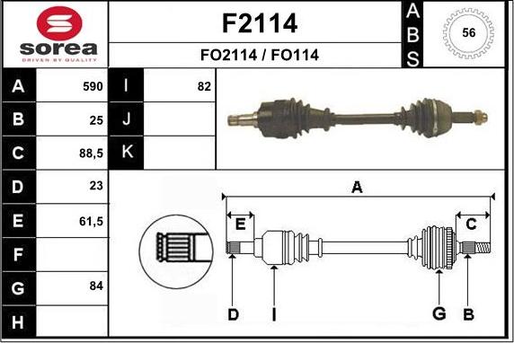 SNRA F2114 - Приводной вал avtokuzovplus.com.ua