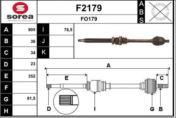 SNRA F2179 - Приводной вал avtokuzovplus.com.ua