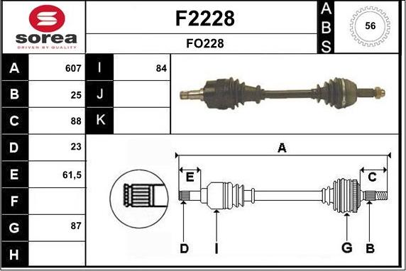 SNRA F2228 - Приводной вал avtokuzovplus.com.ua