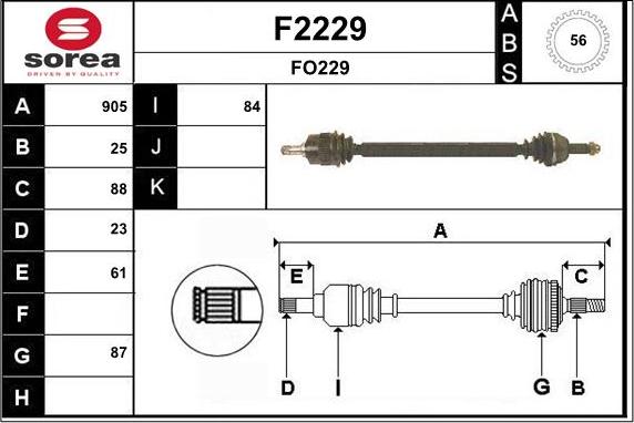 SNRA F2229 - Приводной вал avtokuzovplus.com.ua