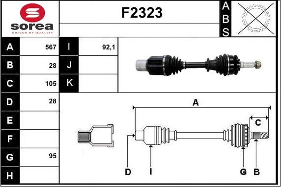 SNRA F2323 - Приводной вал autodnr.net