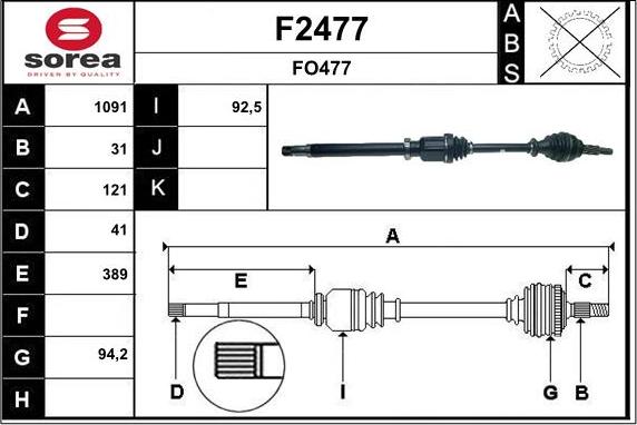 SNRA F2477 - Приводной вал autodnr.net