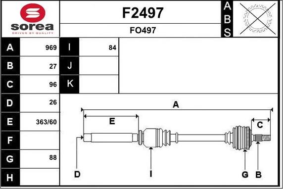 SNRA F2497 - Приводной вал avtokuzovplus.com.ua