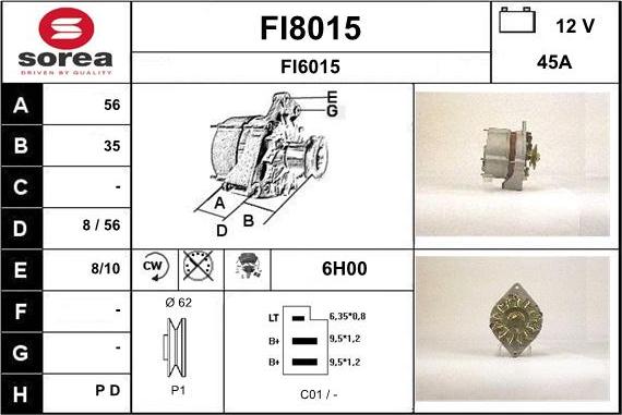 SNRA FI8015 - Генератор avtokuzovplus.com.ua