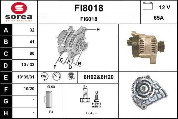 SNRA FI8018 - Генератор autocars.com.ua