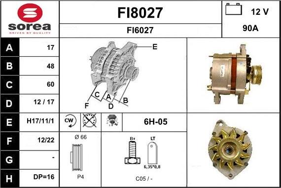 SNRA FI8027 - Генератор autocars.com.ua