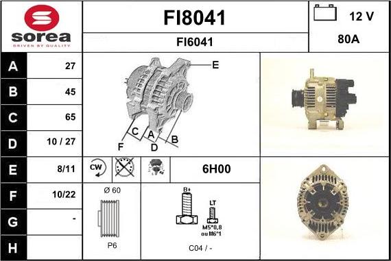 SNRA FI8041 - Генератор avtokuzovplus.com.ua