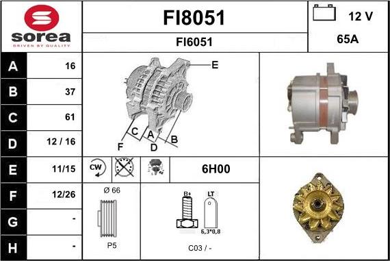 SNRA FI8051 - Генератор autocars.com.ua