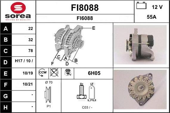 SNRA FI8088 - Генератор avtokuzovplus.com.ua