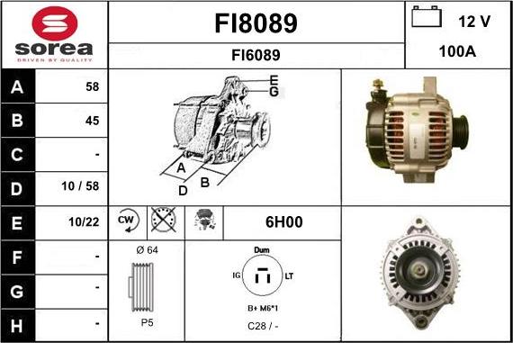 SNRA FI8089 - Генератор autocars.com.ua