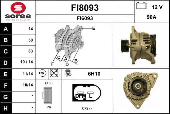 SNRA FI8093 - Генератор avtokuzovplus.com.ua