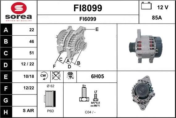 SNRA FI8099 - Генератор autocars.com.ua