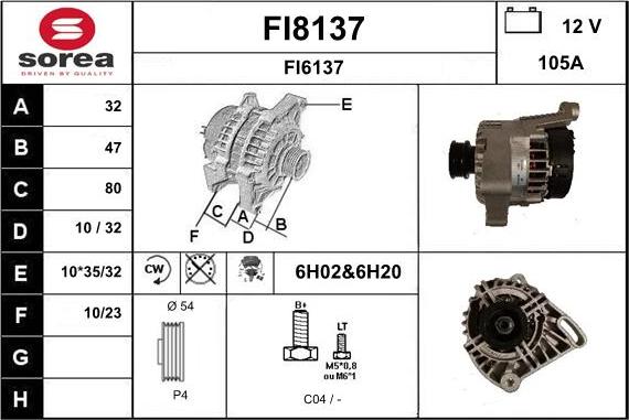 SNRA FI8137 - Генератор avtokuzovplus.com.ua