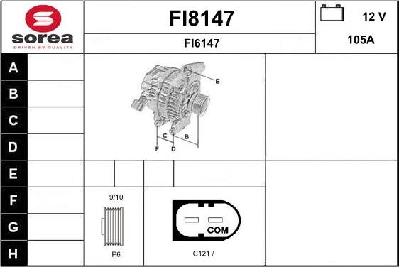 SNRA FI8147 - Генератор autocars.com.ua