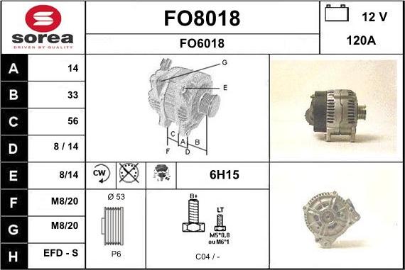 SNRA FO8018 - Генератор avtokuzovplus.com.ua