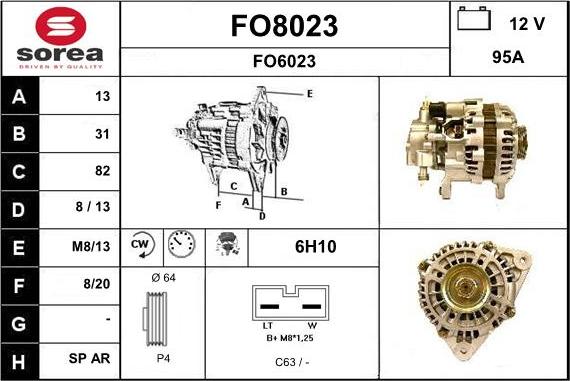 SNRA FO8023 - Генератор autocars.com.ua