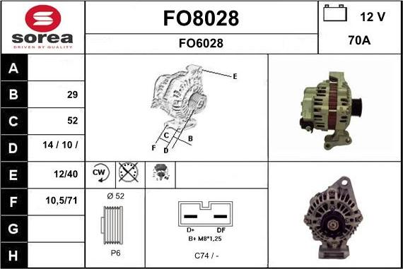 SNRA FO8028 - Генератор autocars.com.ua