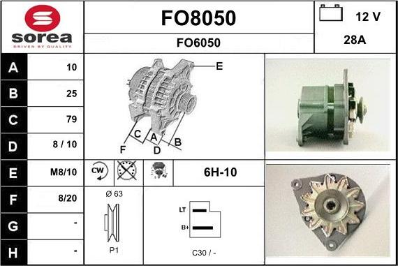 SNRA FO8050 - Генератор avtokuzovplus.com.ua