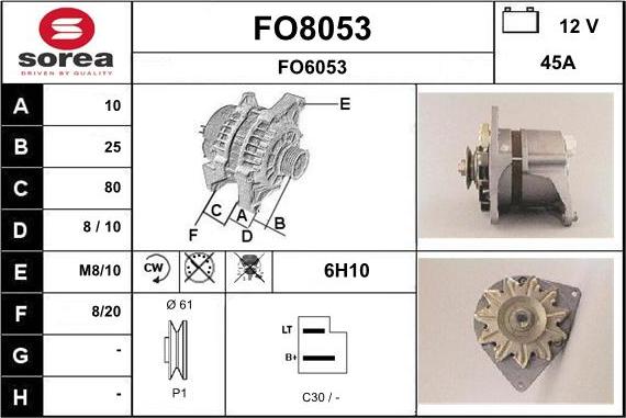 SNRA FO8053 - Генератор avtokuzovplus.com.ua