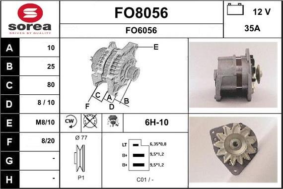 SNRA FO8056 - Генератор avtokuzovplus.com.ua