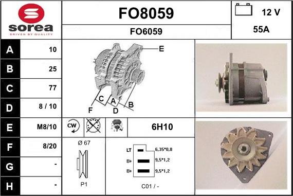 SNRA FO8059 - Генератор autocars.com.ua