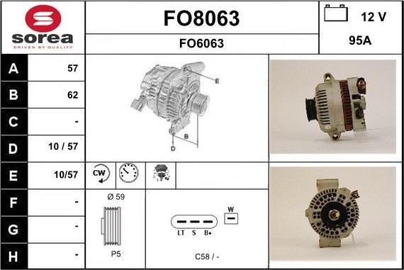 SNRA FO8063 - Генератор autocars.com.ua