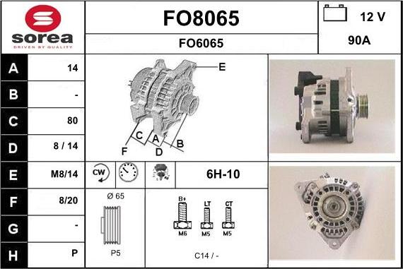 SNRA FO8065 - Генератор avtokuzovplus.com.ua