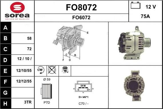 SNRA FO8072 - Генератор avtokuzovplus.com.ua