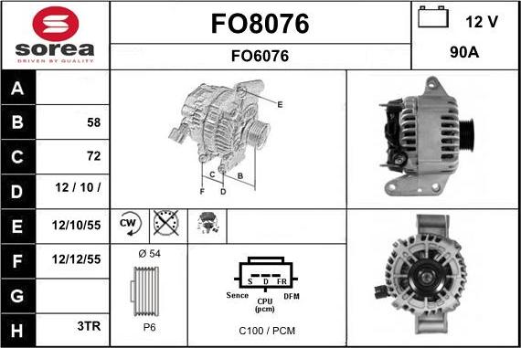 SNRA FO8076 - Генератор avtokuzovplus.com.ua