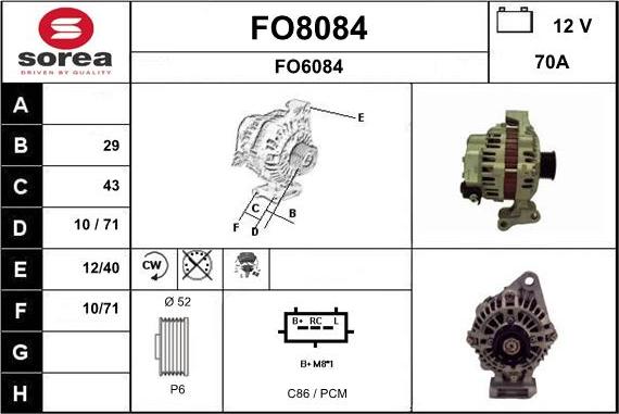 SNRA FO8084 - Генератор autocars.com.ua