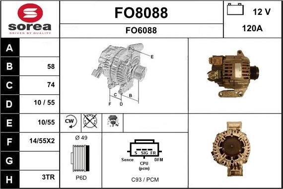 SNRA FO8088 - Генератор avtokuzovplus.com.ua