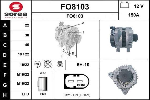 SNRA FO8103 - Генератор avtokuzovplus.com.ua