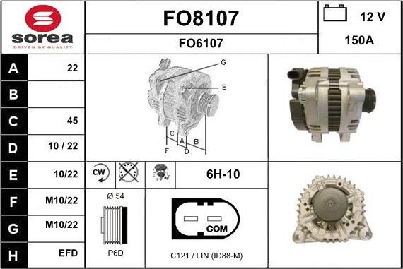 SNRA FO8107 - Генератор autocars.com.ua