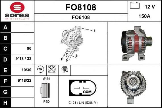 SNRA FO8108 - Генератор avtokuzovplus.com.ua